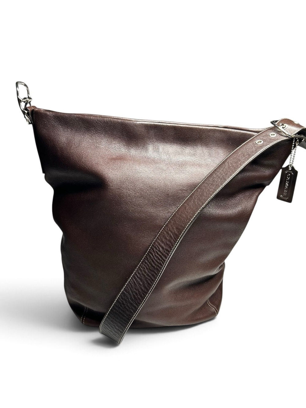 Coach Vintage Legacy Large Duffle Sac 9151 Brown Leather Bucket Shoulder Bag